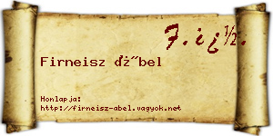 Firneisz Ábel névjegykártya